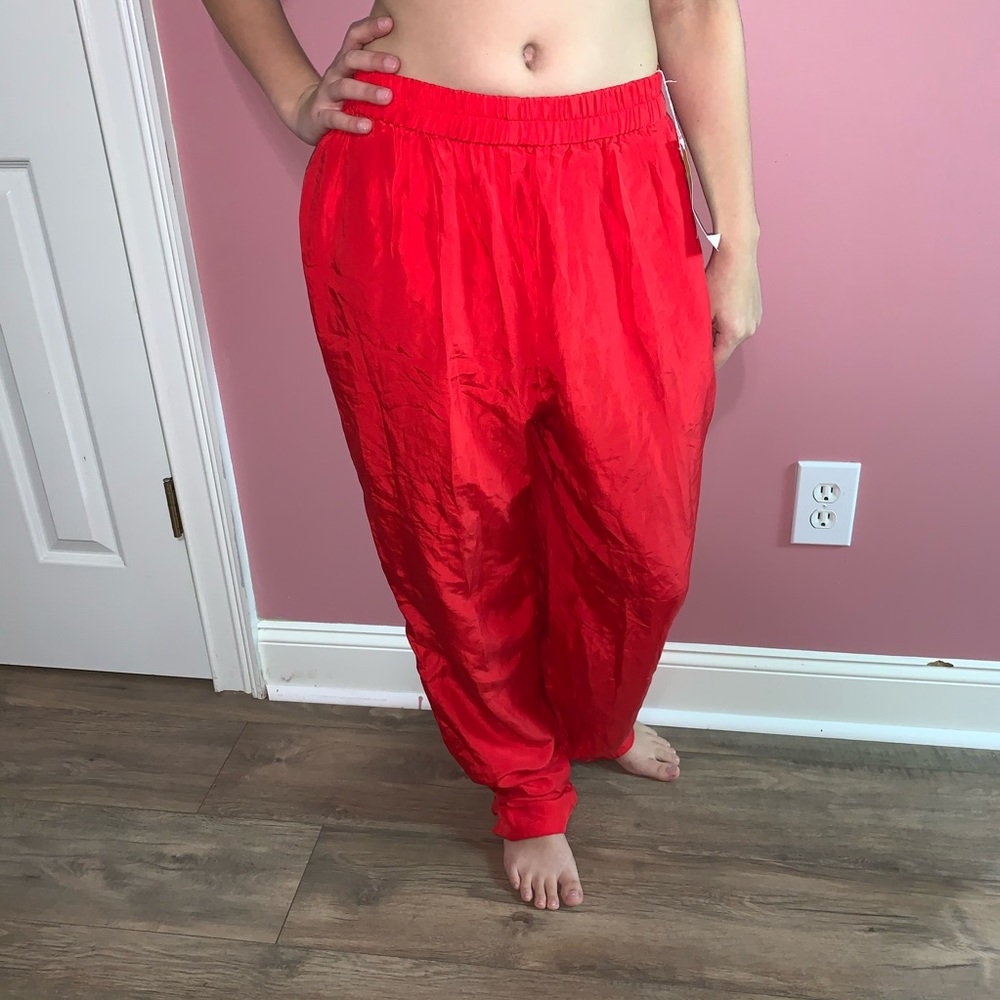Spenser Jeremy Red Silk Pants